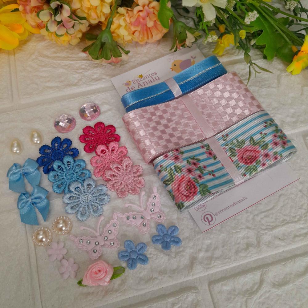 Kit de Fitas e Embellishment - Kit único e exclusivo