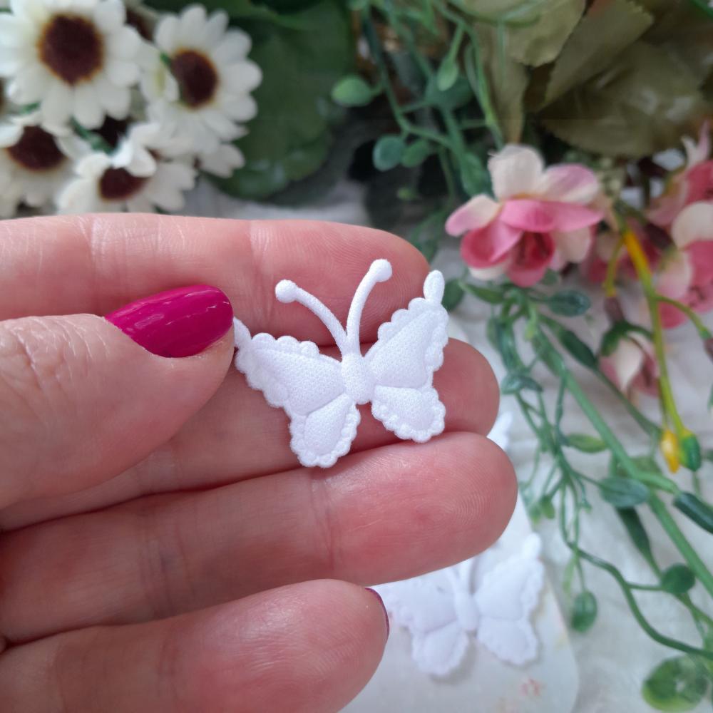 Aplique Borboleta Cor Branca