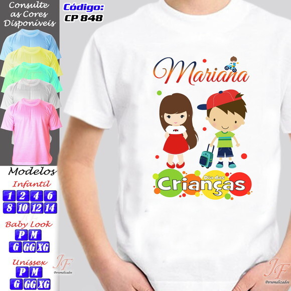 01 Camiseta Personalizada Dia das Crianças