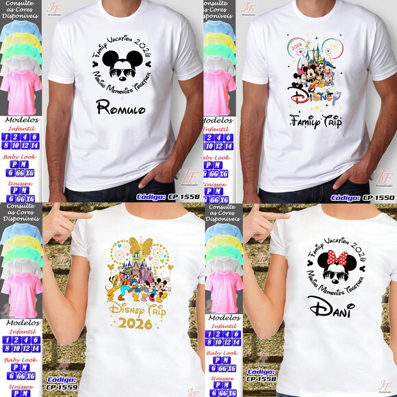 01 Camiseta Personalizada Family Vacation Disney