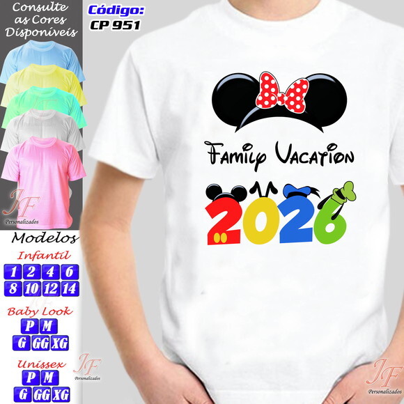 01 Camiseta Personalizada Family Vacation Disney
