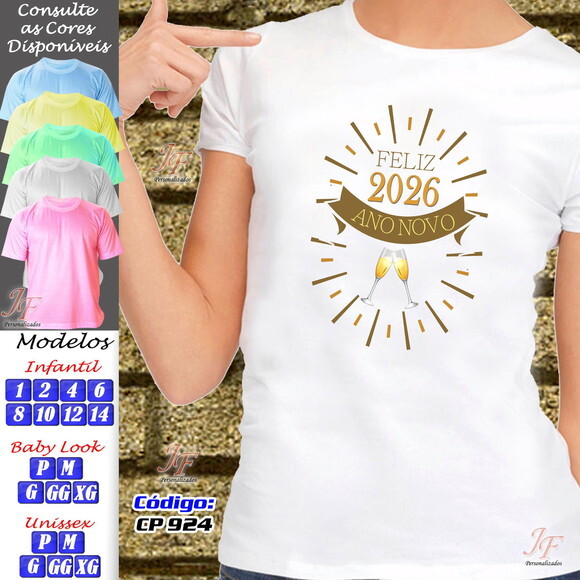 16 Camisetas Personalizadas Ano Novo Feliz Natal Reveillon