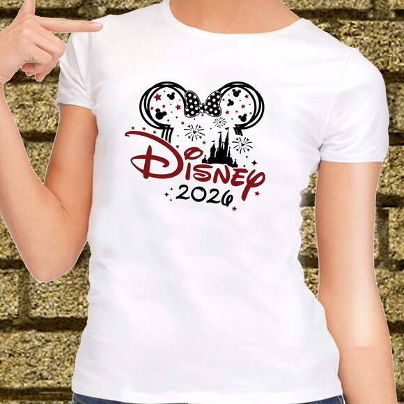 Camisa Viagem Família Disney | 05 Unidades | 100% Algodão