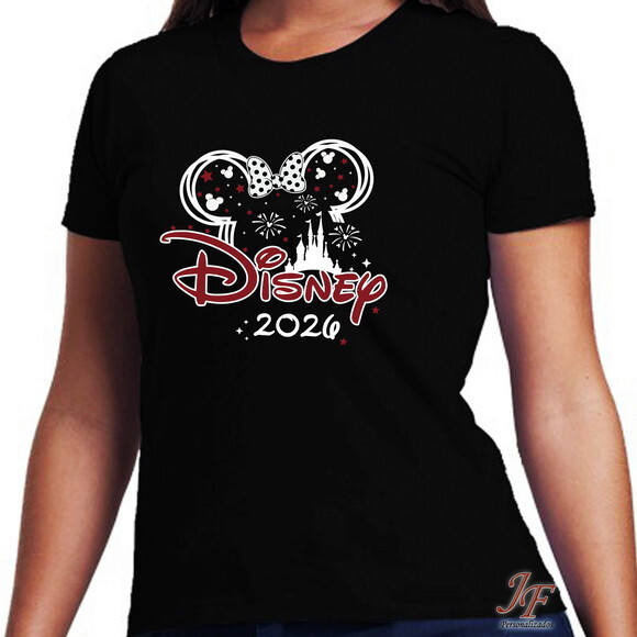 Camisa Viagem Família Disney | 18 Unidades | 100% Algodão