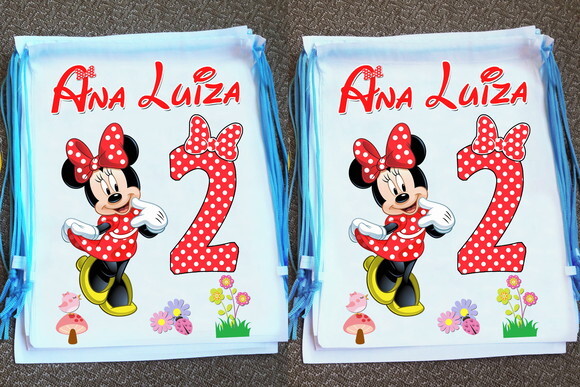 Mochilinha Ecobag Sacochila Personalizada Qualquer Tema!