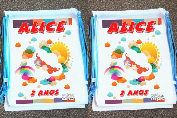 Mochilinha Ecobag Sacochila Personalizada Qualquer Tema!
