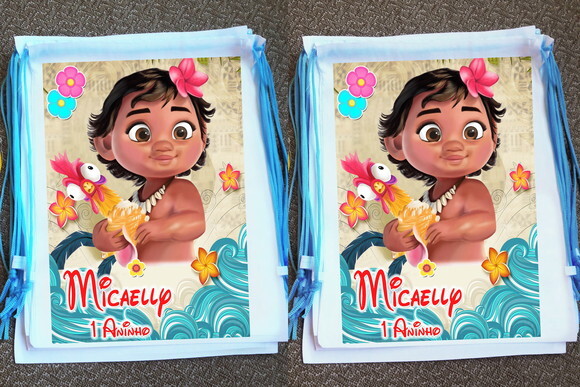Mochilinha Ecobag Sacochila Personalizada Qualquer Tema!