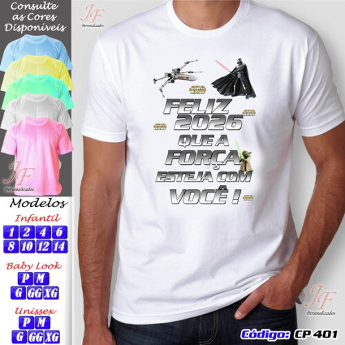 03 Camisetas Personalizadas Virada de Ano Reveillon Ano Novo