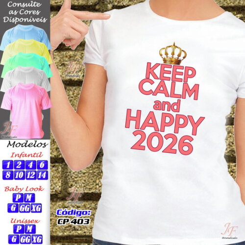 06 Camisetas Personalizadas Ano Novo Feliz Natal Reveillon