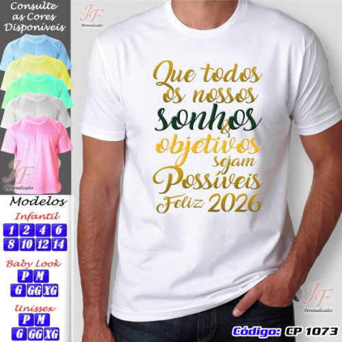 18 Camisetas Personalizadas Ano Novo Feliz Natal Reveillon