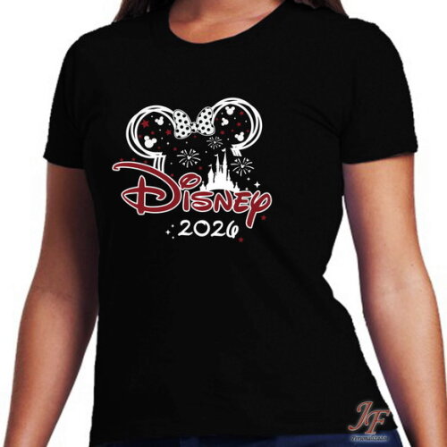 Camisa Viagem Família Disney | 18 Unidades | 100% Algodão