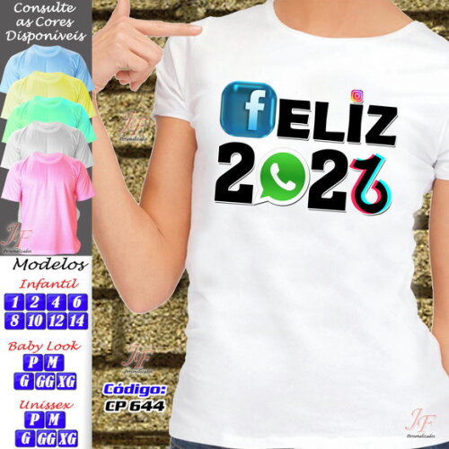 Camiseta Personalizada Virada de Ano Reveillon Ano Novo