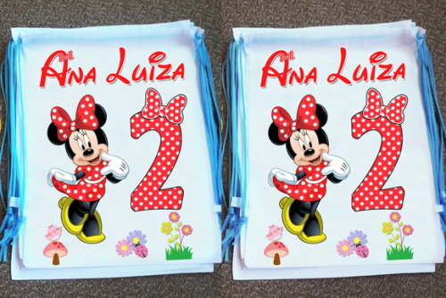 Mochilinha Ecobag Sacochila Personalizada Qualquer Tema!