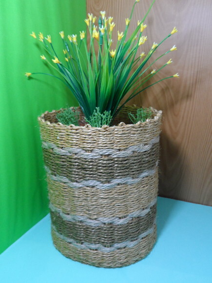 Arranjo Floral em Vaso de Sisal