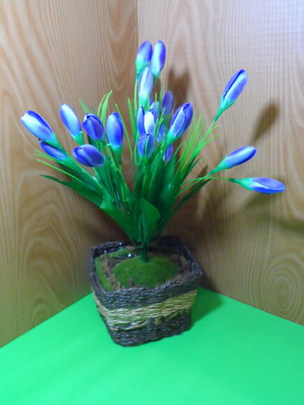 Arranjo Floral em Vaso de Sisal