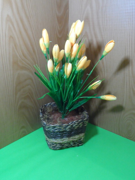 Arranjo Floral em Vaso de Sisal