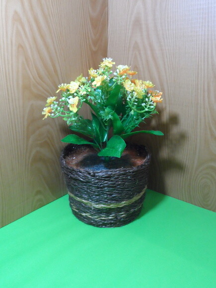 Arranjo Floral em Vaso de Sisal