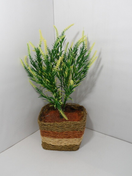 Arranjo Floral em Vaso de Sisal