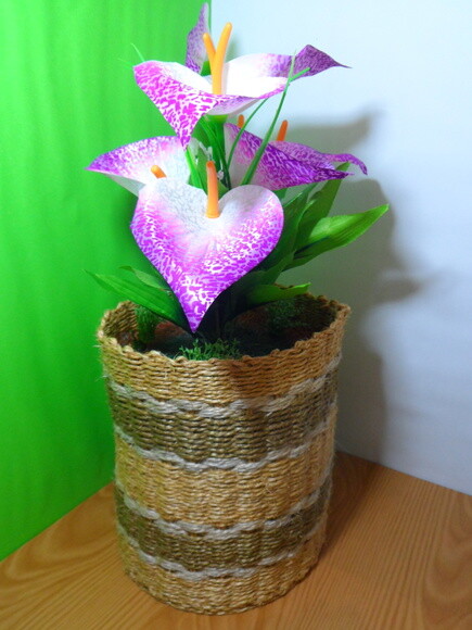 Arranjo Floral em Vaso de Sisal