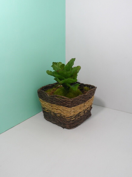 Arranjo Floral em Vaso de Sisal