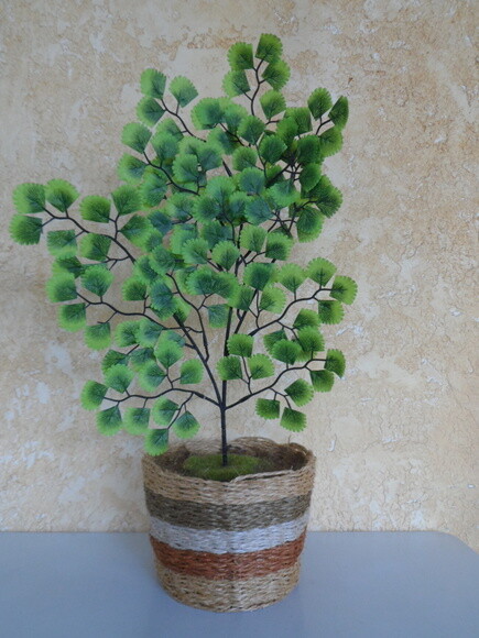 Arranjo Floral em Vaso de Sisal