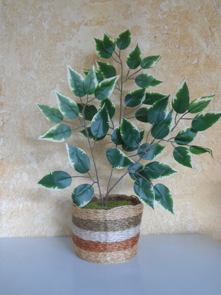 Arranjo Floral em Vaso de Sisal