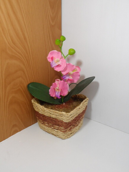 Arranjo Floral em Vaso de Sisal