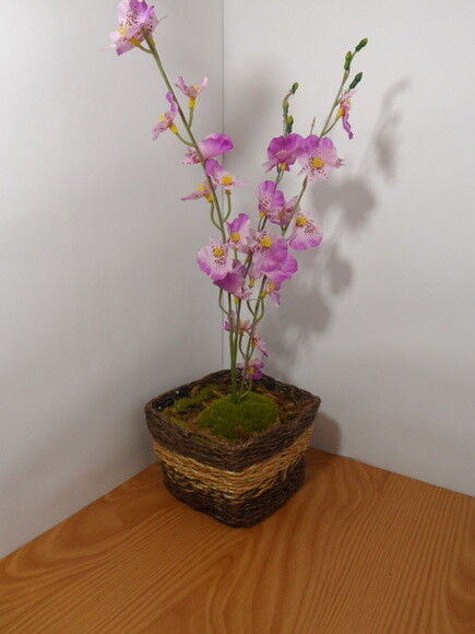 Arranjo Floral em Vaso de Sisal