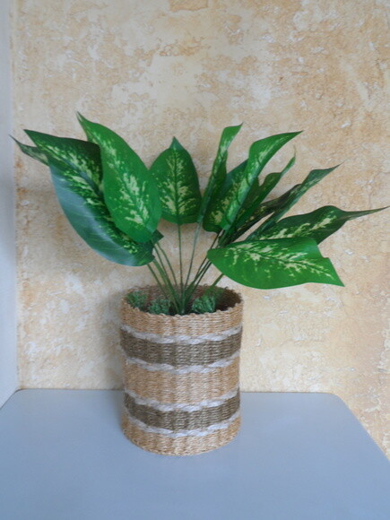 Arranjo Floral em Vaso de Sisal
