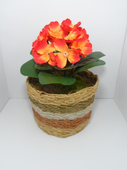 Arranjo Floral em Vaso de Sisal