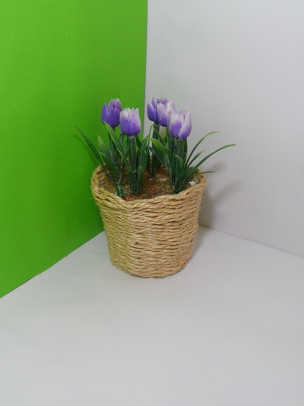 Arranjo Floral em Vaso de Sisal