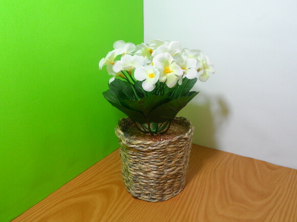 Arranjo Floral em Vaso de Sisal