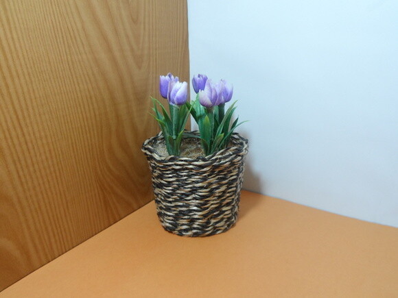 Arranjo Floral em Vaso de Sisal
