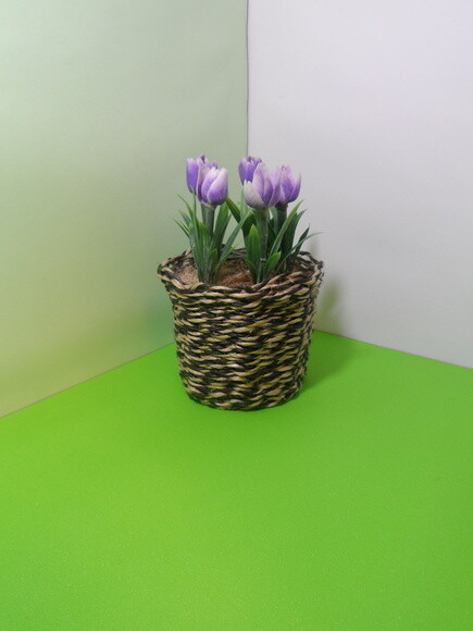 Arranjo Floral em Vaso de Sisal