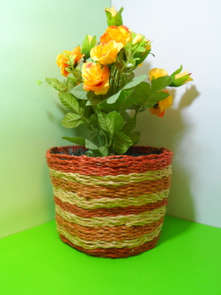 Arranjo Floral em Vaso de Sisal