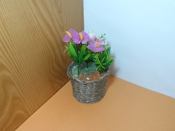 Arranjo Floral em Vaso de Sisal