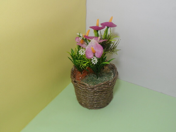 Arranjo Floral em Vaso de Sisal