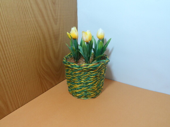 Arranjo Floral em Vaso de Sisal
