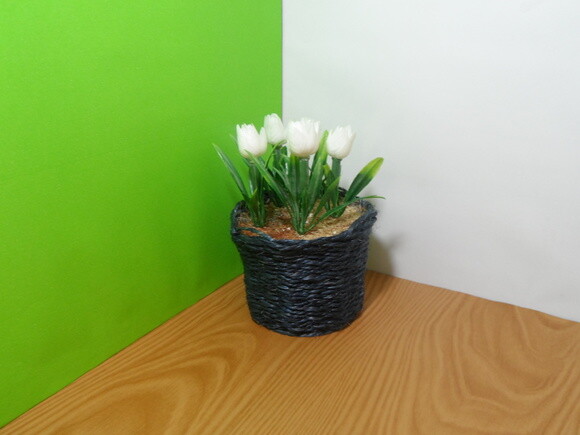 Arranjo Floral em Vaso de Sisal