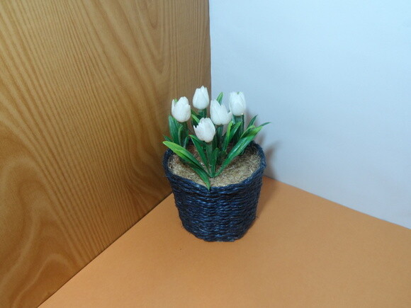 Arranjo Floral em Vaso de Sisal