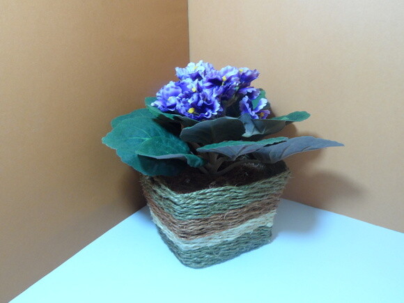 Arranjo Floral em Vaso de Sisal