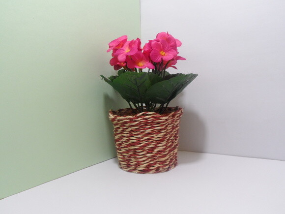 Arranjo Floral em Vaso de Sisal