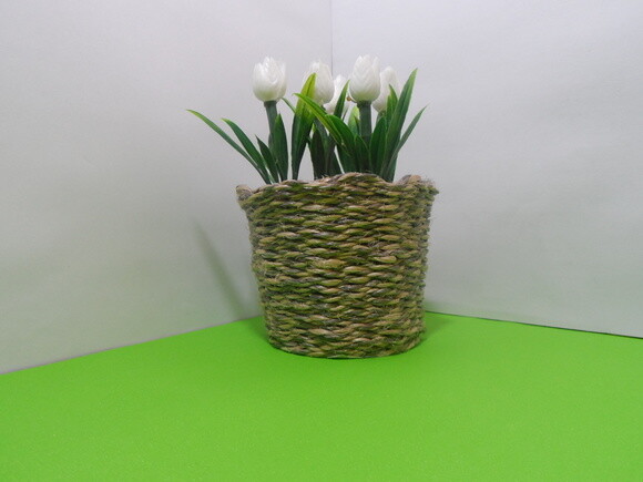 Arranjo Floral em Vaso de Sisal