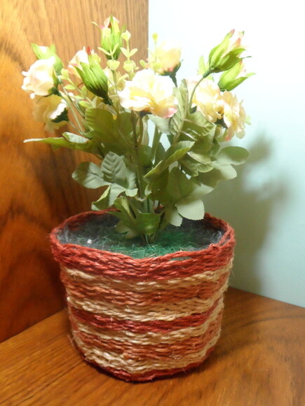 Arranjo Floral em Vaso de Sisal