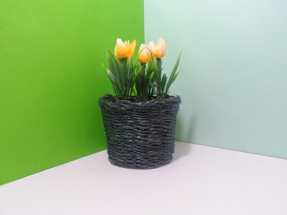 Arranjo Floral em Vaso de Sisal