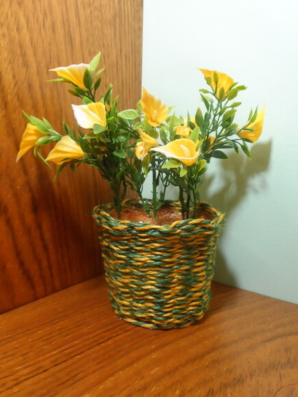 Arranjo Floral em Vaso de Sisal