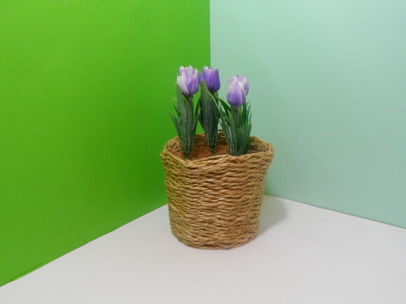 Arranjo Floral em Vaso de Sisal