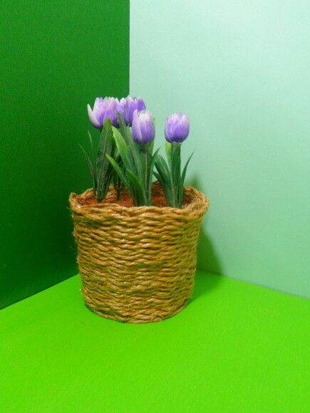 Arranjo Floral em Vaso de Sisal