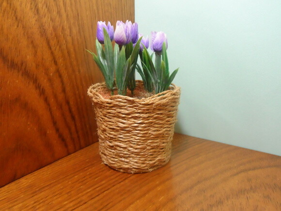 Arranjo Floral em Vaso de Sisal