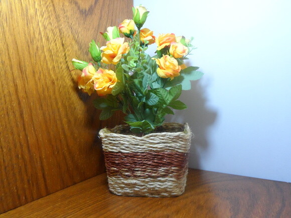 Arranjo Floral em Vaso de Sisal
